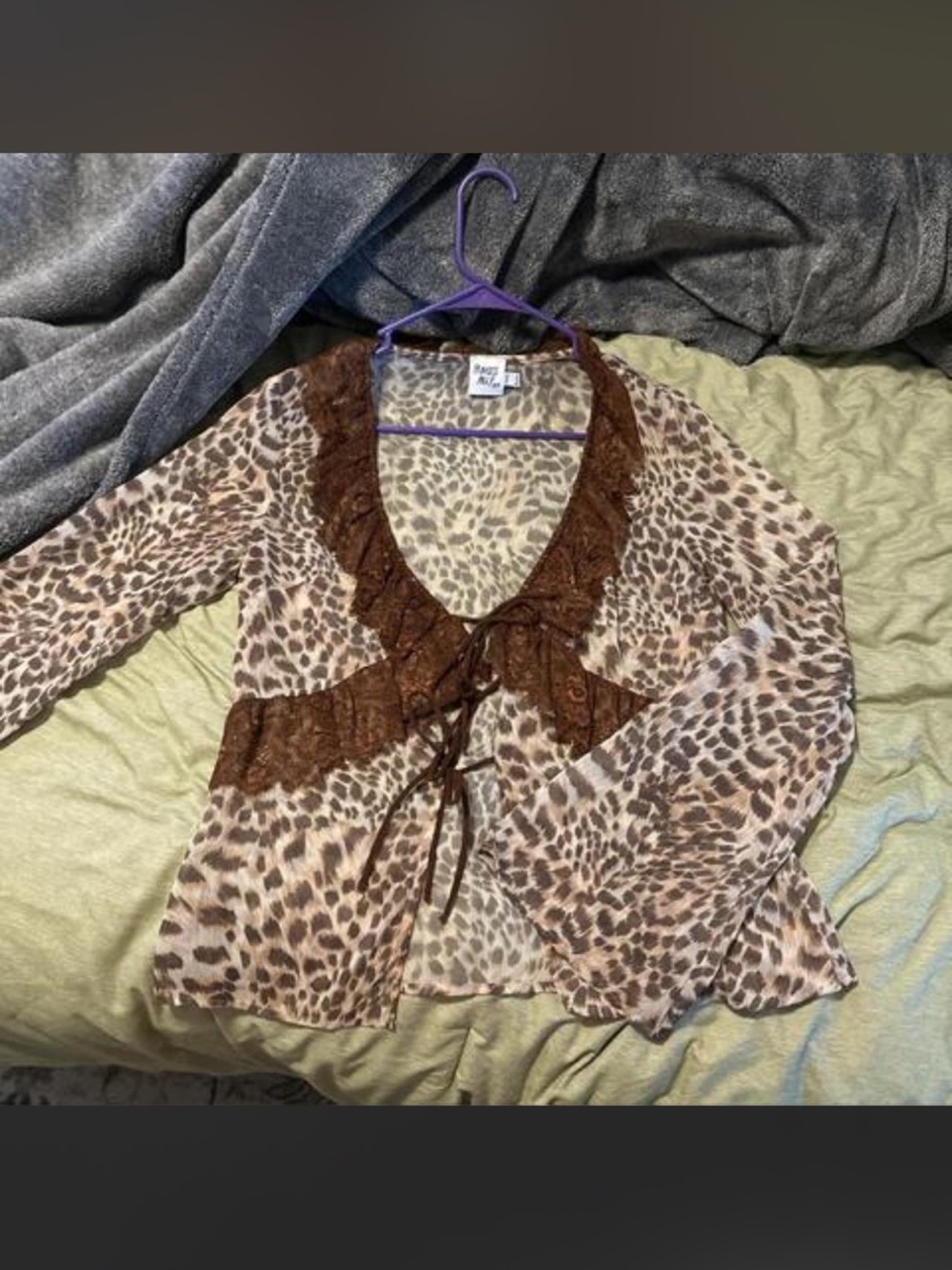Princess Polly Beige and Brown Leopard Print Top